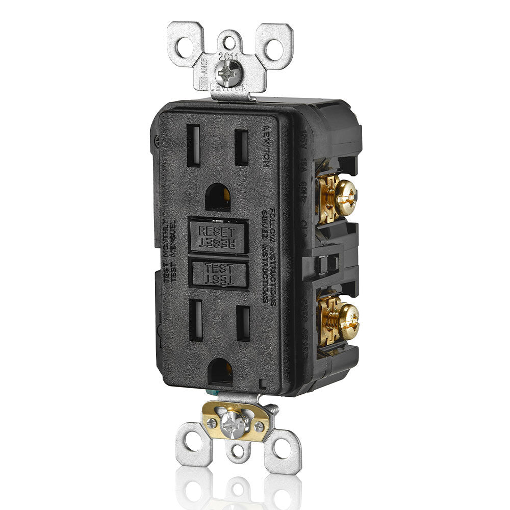 INTERRUPTOR DE CIRCUITO FALLA TIERRA DX GFCI SMARTLOCK 15A-125V NEGRO