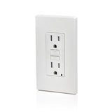 RECEPTACULO DUPLEX ICFT FASE X SLIM 15A/125V. TR BLANCO GFTR1-00W *** OFRECER E90329 O N2329-BL ***