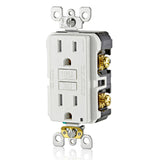 RECEPTACULO DUPLEX ICFT FASE X SLIM 15A/125V. TR BLANCO GFTR1-00W *** OFRECER E90329 O N2329-BL ***