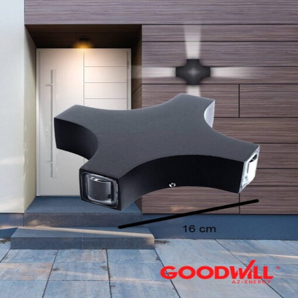 LAMPARA LED PARED 4X3 12W LUZ BLANCA MCA GOODWILL