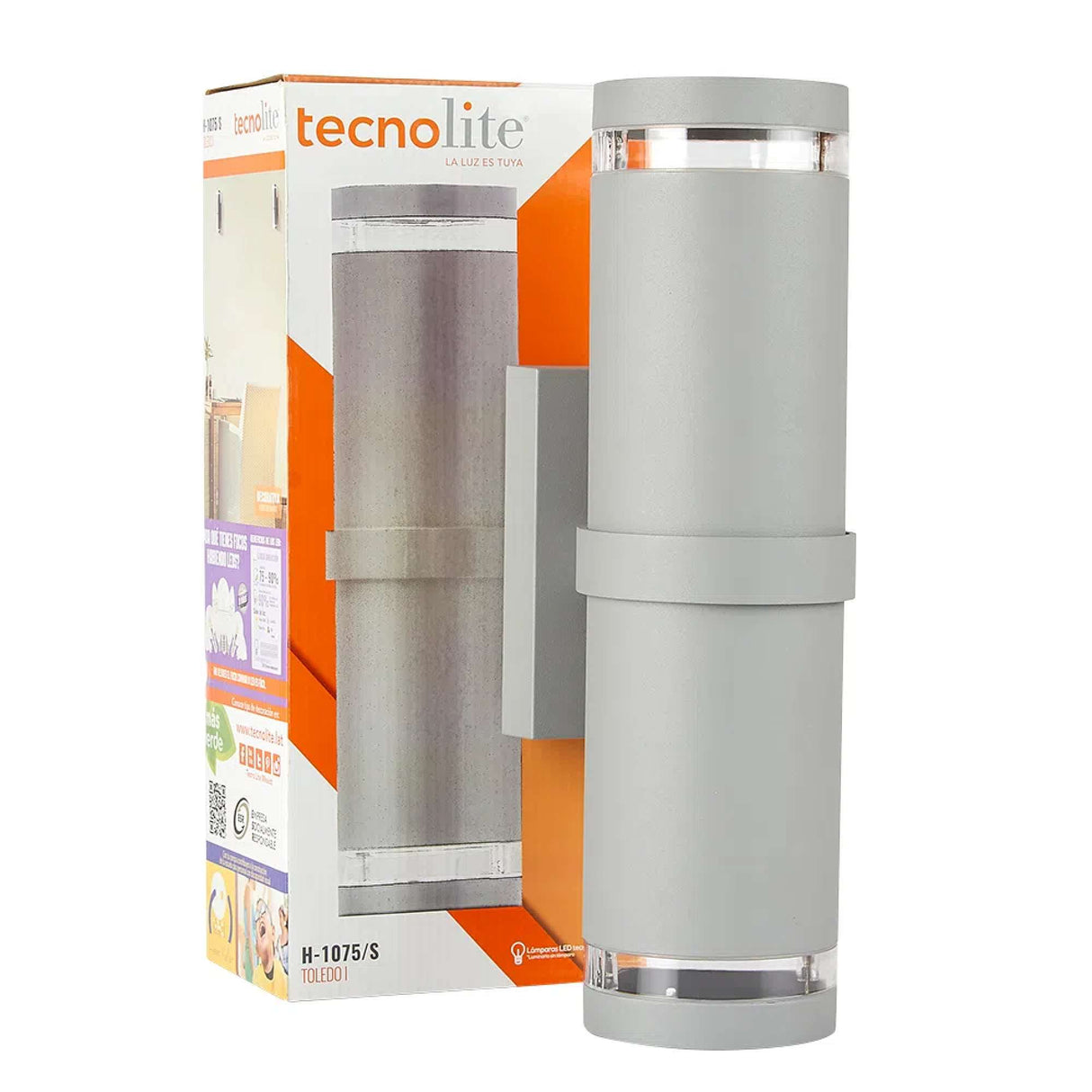 LÁMPARA DE EXTERIOR TOLEDO I TECNOLITE PARA SOBREPONER BASE E27 SATINADO