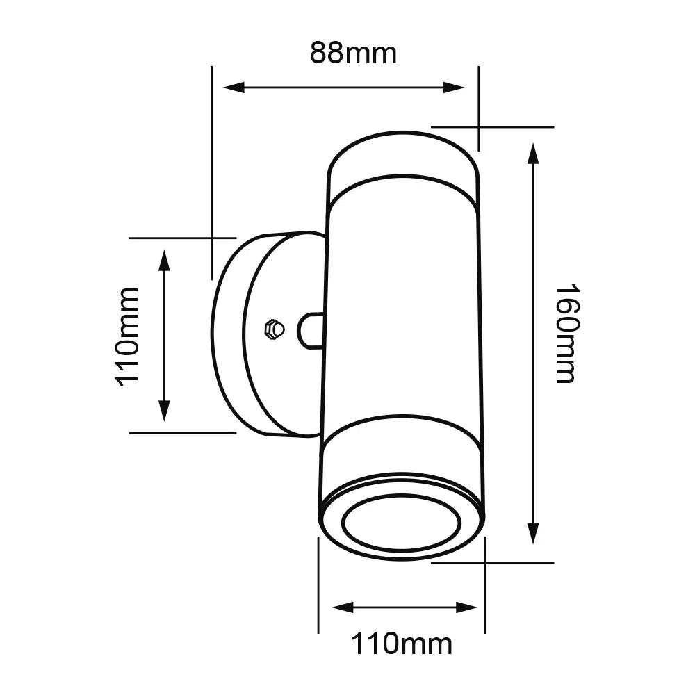 LÁMPARA DE EXTERIOR LED TECNOLITE ENCKE PARA SOBREPONER 9W LUZ SUAVE CÁLIDA