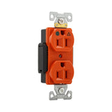RECEPTACULO DUPLEX NARANJA IG 2F-3H 15A/125V. NEMA 5-15R IG8200RN