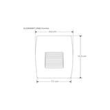LUMINARIO DE PARED SOBREPONER RECTANGULAR LED BLANCO 2W BLANCO CALIDO 120 85-265V IP65 COMPATIBLE CON CAJA REGISTRO ILUMILEDS