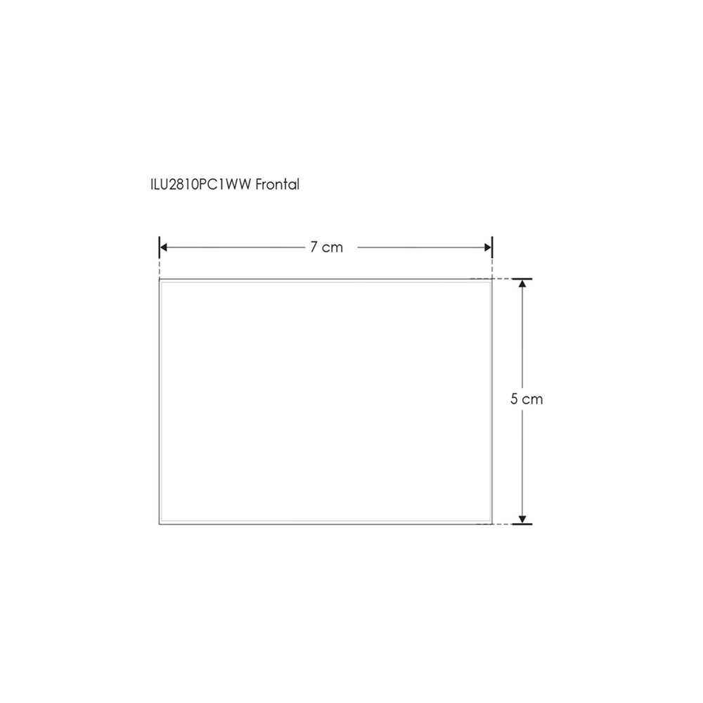 LUMINARIO DE PARED SOBREPONER RECTANGULAR LED NEGRO 1W BLANCO CALIDO 120 85-265V IP65 ILUMILEDS