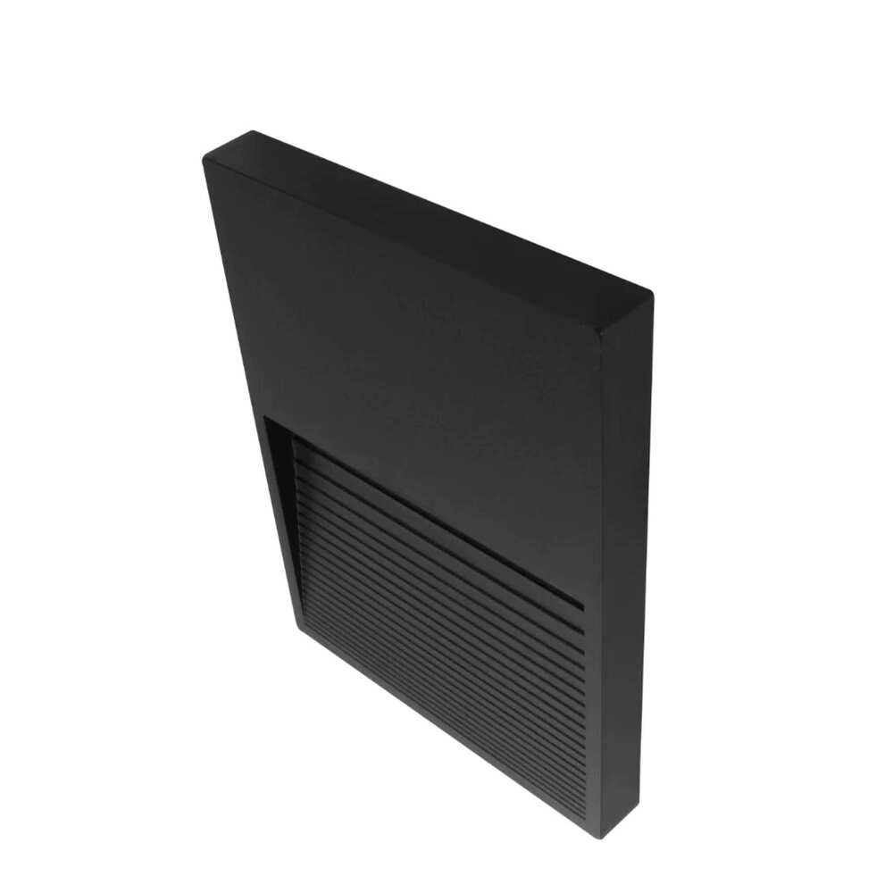 LUMINARIO DE PARED SOBREPONER RECTANGULAR LED NEGRO 2W BLANCO CALIDO 120 85-265V IP65 ILUMILEDS