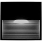 LUMINARIO DE PARED SOBREPONER RECTANGULAR LED NEGRO 3W BLANCO CALIDO 120 85-265V IP65 ILUMILEDS