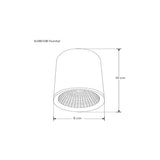 LUMINARIO DE TECHO 10CM DE LED 3500K  7 W  OPTICA 38 CILINDRO DE SOBREPONER EN TECHO  ALUMINIO ACABADO NEGRO  100-277V IP20 ILUMILEDS