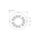 LUM SUBACUATICO T/DONA 12 LEDS RGB 3 EN 1 36W 24V OPT 40 EMPOTRAR ACERO INX IP68 ILUMILEDS