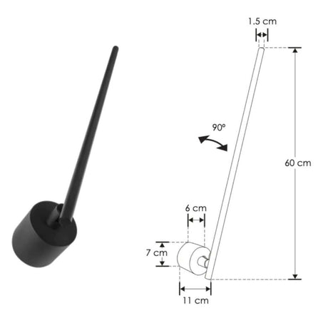 LUMINARIO DE PARED EMPOTRADO CILINDRICO DIRIGIBLE NEGRO 10W BLANCO CALIDO 120 100-240V IP20 ILUMILEDS
