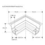 KIT DE COPLE NEGRO 90G CONEX HORIZONTAL (INCLUYE BARRAS DE METAL Y TORNILLOS PARA RIEL ILUTMAG6246EMP) ILUMILEDS