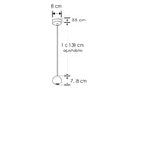 LUM. SUSP. ESFERA GRIS LED BC 4.5W 38G IP20 ILUMILEDS