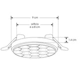 LUM TECHO EMP LED REDONDO AJUSTABLE DE 6 A 8 CM 8W 6500K IP20 ILUMILEDS