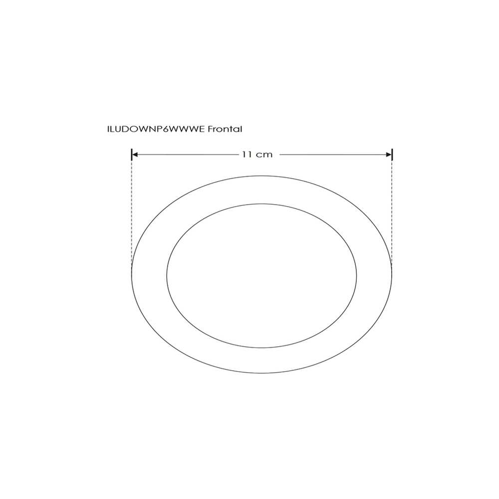 LUMINARIO TECHO LED REDONDO EMPOTRAR  BLANCO 6W BC 120  ATENUABLE TRIAC 110-130V IP54 ILUMILEDS