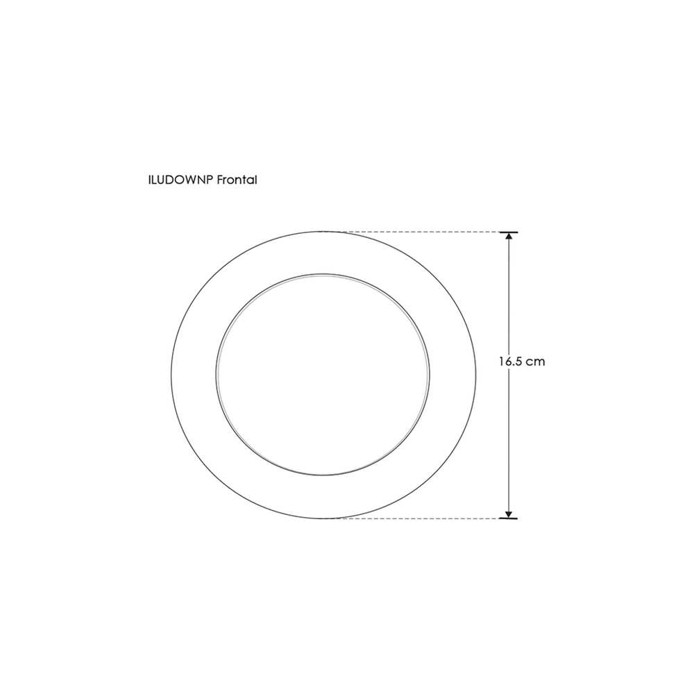 LUMINARIO TECHO LED REDONDO EMPOTRAR  BLANCO 9W 120 85-265V BLANCO CALIDO IP54 ILUMILEDS