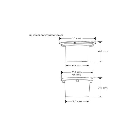 LUMINARIO DE PISO EMPOTRAR REDONDO LED 3W BLANCO CALIDO 45 TAPA DE ACERO INOX INCLUYE HOUSING 85-265V IP65 ILUMILEDS