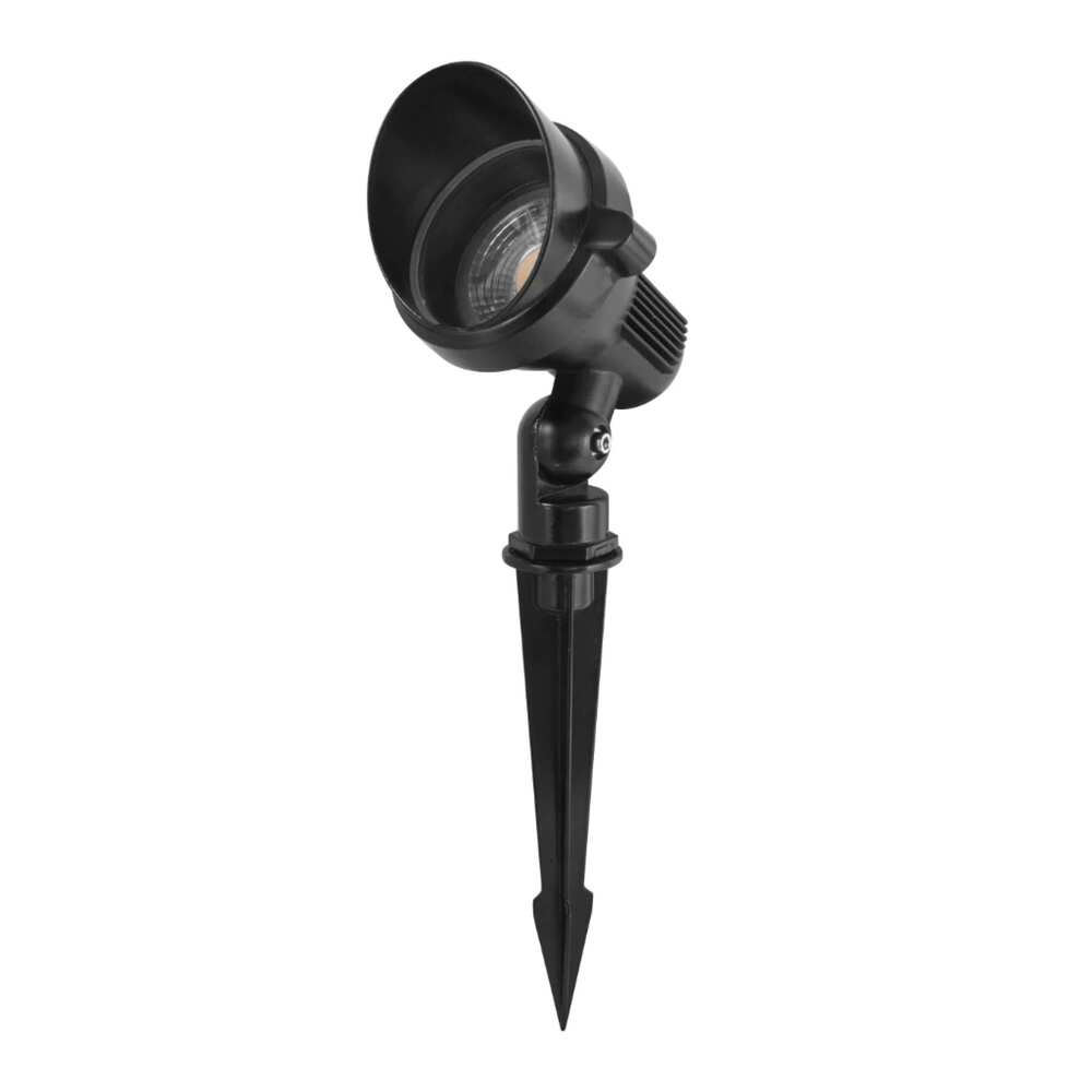 LUMINARIO DE PISO SOBREPONER LED NEGRO 7W BLANCO CALIDO 30  INCLUYE ESTACA 85-265V IP65 ILUMILEDS