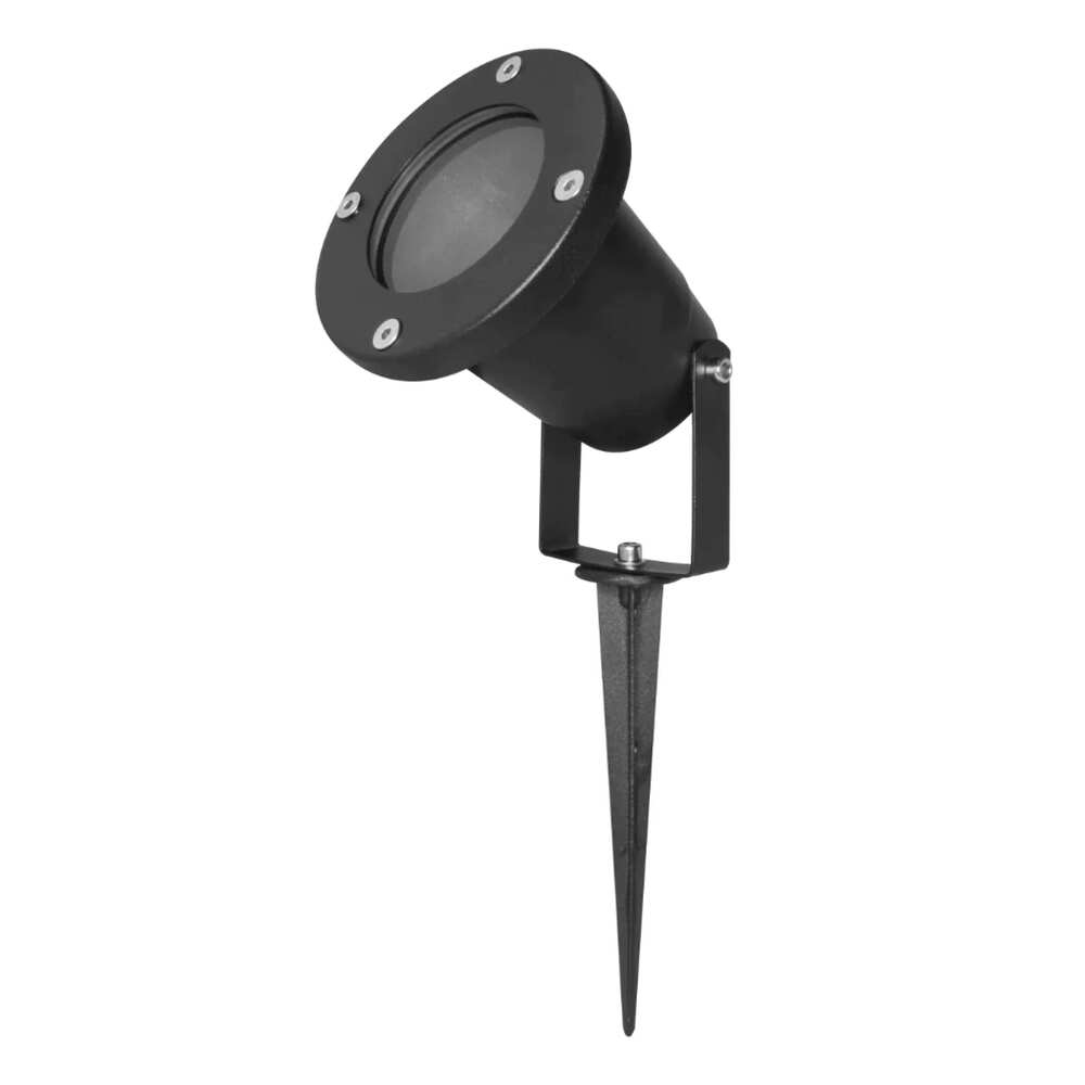 LUMINARIO DE PISO SOBREPONER GU10 NEGRO 50W MAX INCLUYE ESTACA 85-265V IP65 ILUMILEDS