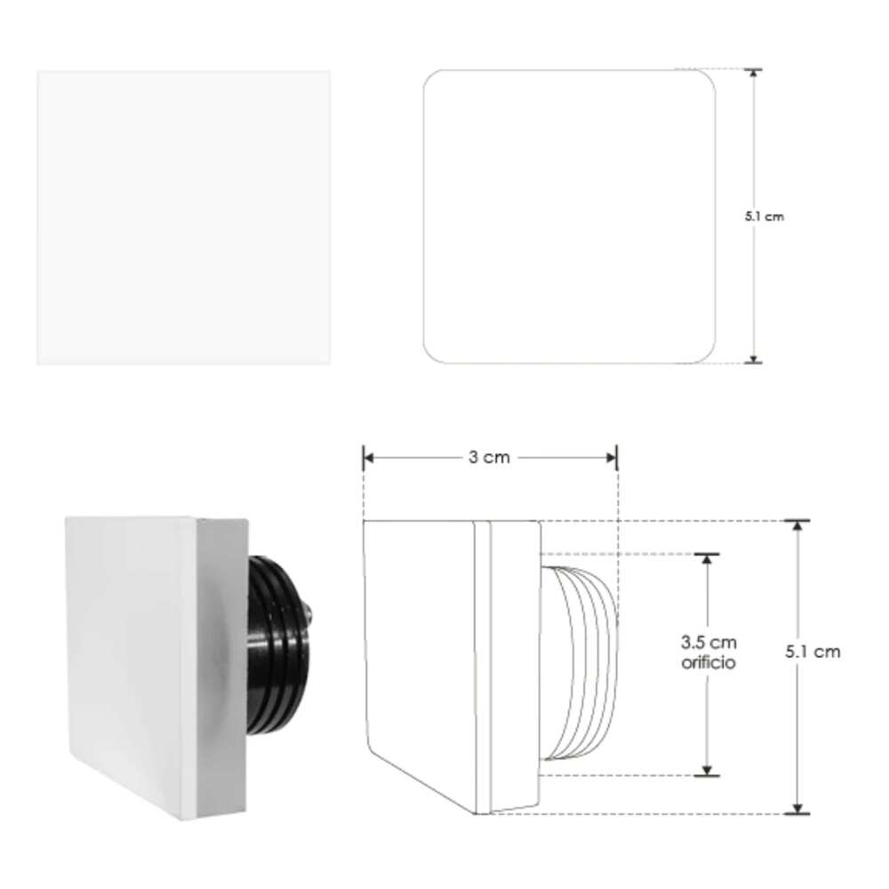 LUM.EMP.PARED LED BCALIDO 1W 100-265V ILUMILEDS