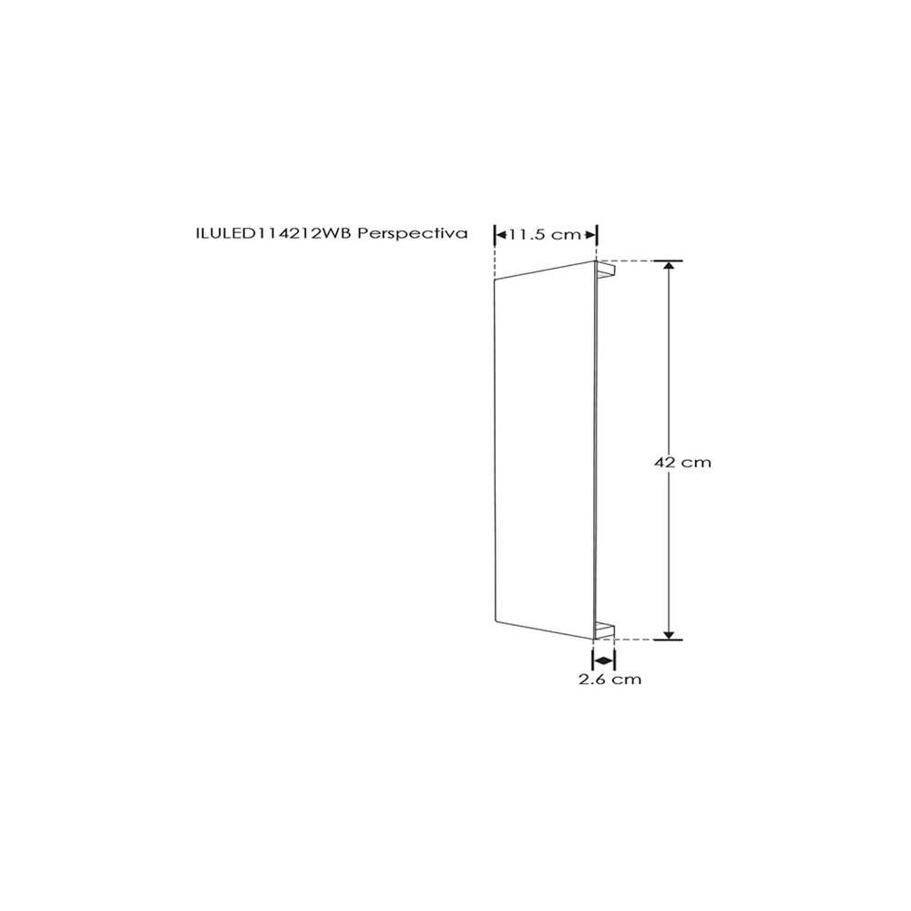 LUMINARIO DE PARED SOBREPONER RECTANGULAR LED NEGRO 12W 2700K SALIDAS DE LUZ LATERALES 100-240V IP65 ILUMILEDS ***HAE2025***