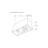 LUMINARIO DE PARED SOBREPONER RECTANGULAR NEGRO CON 2 LEDS 4W BLANCO CALIDO 85-265V IP65 ILUMILEDS