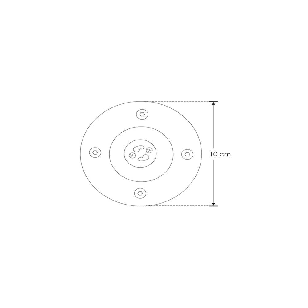 LUMINARIO DE PISO  BASE GU10 50 WATTS REDONDO DE EMPOTRAR TAPA DE ACERO INOXIDABLE CUERPO ALUMINIO INCLUYE HOUSING 100-240V CA PROTECCION IP67 ILUMILEDS