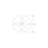 LUMINARIO DE PISO  BASE GU10 50 WATTS REDONDO DE EMPOTRAR TAPA DE ACERO INOXIDABLE CUERPO ALUMINIO INCLUYE HOUSING 100-240V CA PROTECCION IP67 ILUMILEDS
