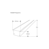 KIT PERFIL PARA TIRA EXTRAPLANA LED O TARJETAS LED CON CEJA (PERFIL RECT ALUM 2M + MICA DIFUSA 2M + KIT 2 TAPAS LAT + 2 RESORTES DE EMP IP20) ILUMILEDS