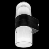 LUMINARIO PARED LED BLANCO CALIDO 10W CILINDRO SALIDA LUZ INDIRECTA SUPERIOR E INFERIOR SOBREPONER NEGRO 100-240VCA IP54SIN