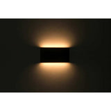 ARBOTANTE RECTANGULAR NEGRO LED 12W (2 SALIDAS DE LUZ) IP65 ILUMILEDS