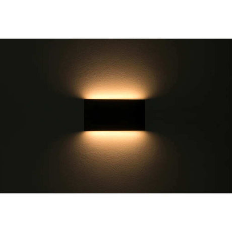 ARBOTANTE RECTANGULAR NEGRO LED 12W (2 SALIDAS DE LUZ) IP65 ILUMILEDS