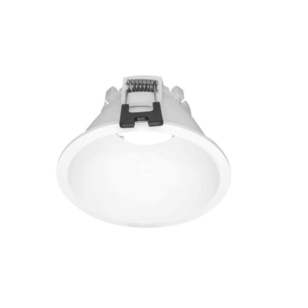 DIFUSOR PARA LAMPARA TIPO DICROICA MR16 GU10 O MODELO DE LED RECONDO TIPO BAFLE ANTIDESLUMBRANTE POLICARBONATO BLANCO INCLUYE CONECTOR MR16