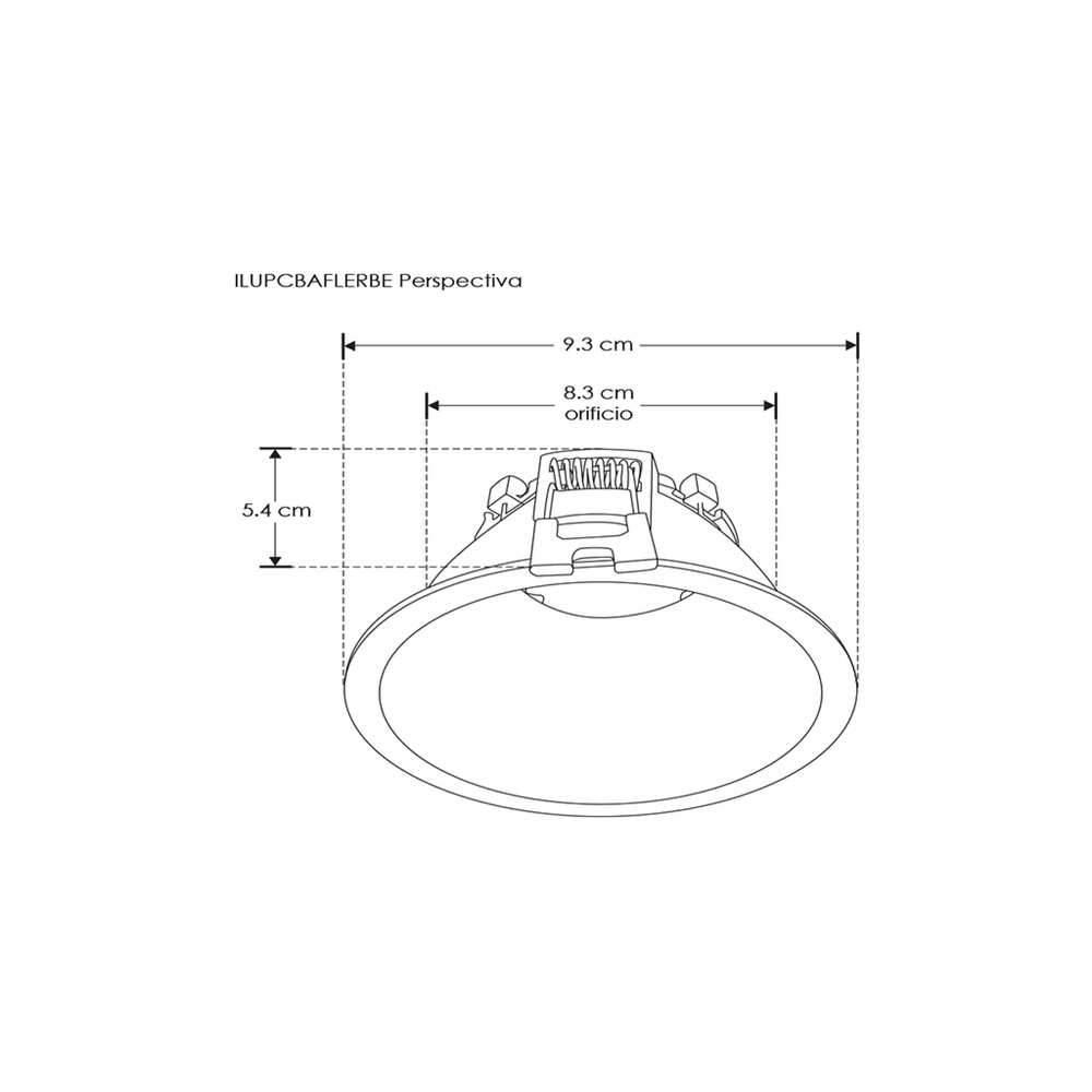 DIFUSOR PARA LAMPARA TIPO DICROICA MR16 GU10 O MODELO DE LED RECONDO TIPO BAFLE ANTIDESLUMBRANTE POLICARBONATO BLANCO INCLUYE CONECTOR MR16
