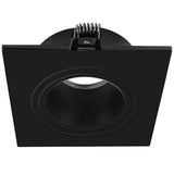 DIFUSOR PARA LAMPARA TIPO DICROICA MR16  GU10 O MODULO DE LED CUADRADO DIRIGIBLE POLICARBONATO NEGRO INCLUYE CONECTOR MR16 ILUMILEDS