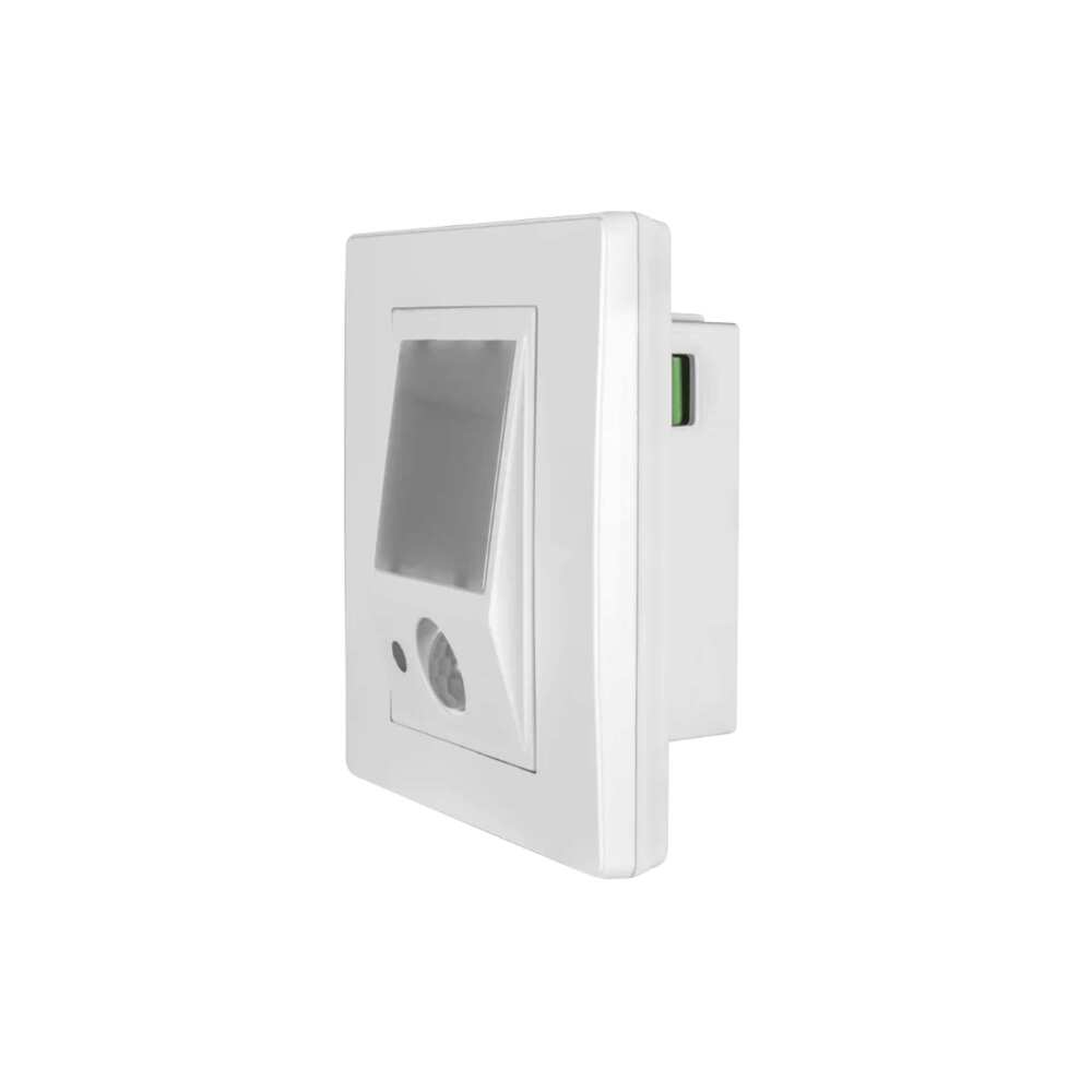 LUMINARIO PARED LED CON SENSOR BLANCO CALIDO 1W SALIDA LUZ DIRECTA INFERIOR SOBREPONER BLANCO 85-265VCA IP54