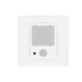 LUMINARIO PARED LED CON SENSOR BLANCO CALIDO 1W SALIDA LUZ DIRECTA INFERIOR SOBREPONER BLANCO 85-265VCA IP54