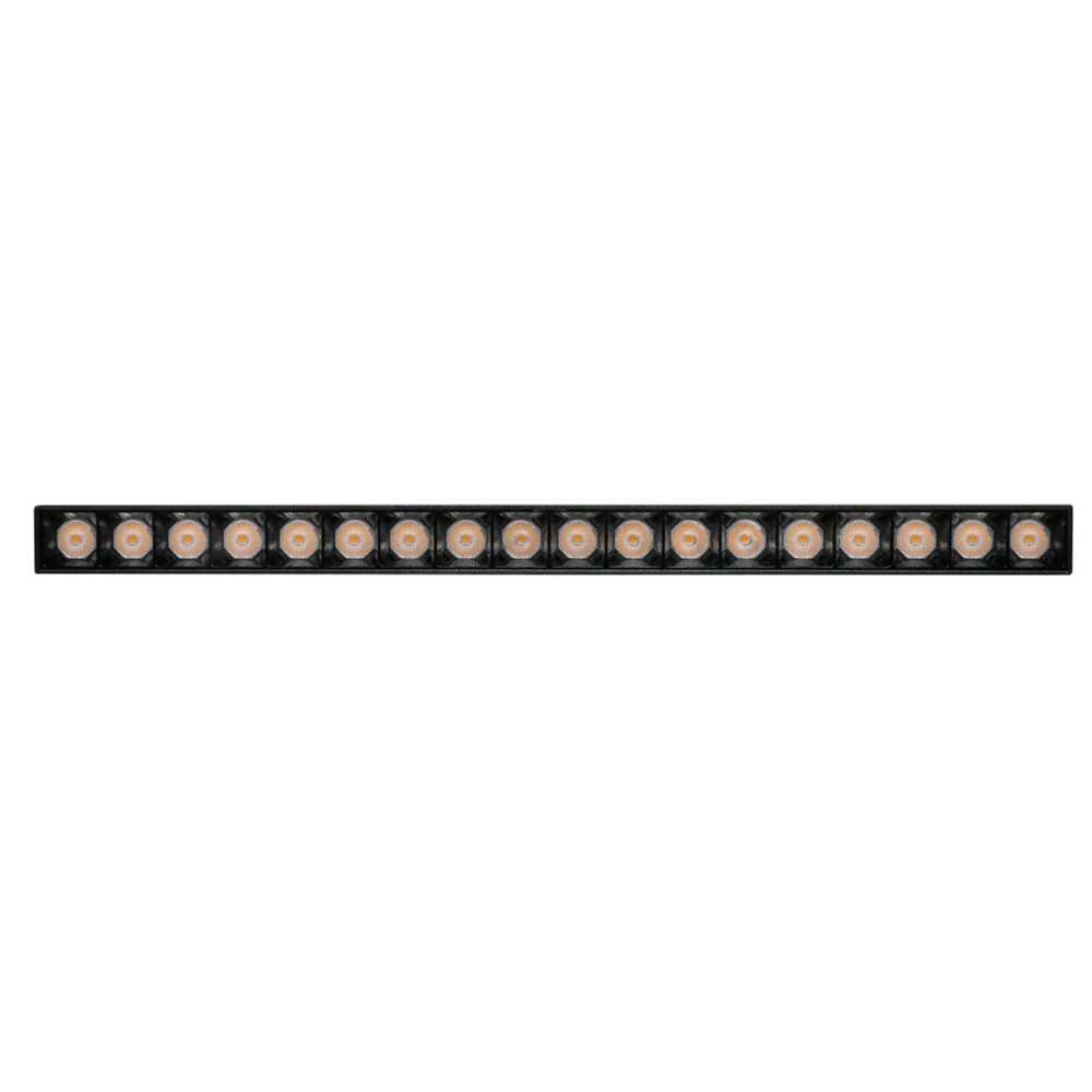 LUM P/RIEL MAGNETICO LED NEGRO TIPO RASTER 18W BC 24G 48V IP20 ILUMILEDS