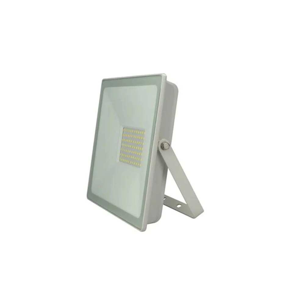 REFLECTOR LED RECTANGULAR PLANO SOBREPONER DIRIGIBLE  100W 120 BLANCO CRISTAL TEMPLADO B 100-240V IP65 ILUMILEDS