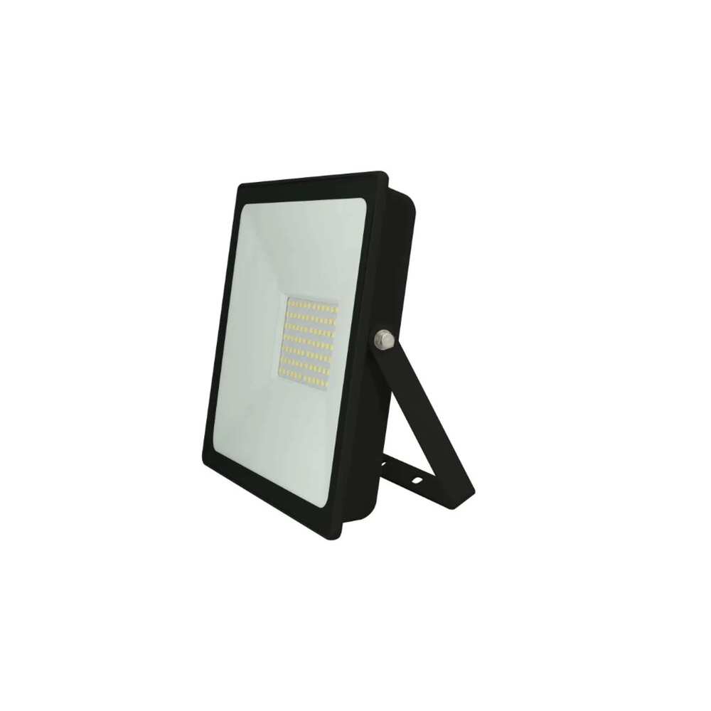 REFLECTOR LED RECTANGULAR PLANO SOBREPONER DIRIGIBLE  100W 120 NEGRO CRISTAL TEMPLADO 100-240V IP65 ILUMILEDS