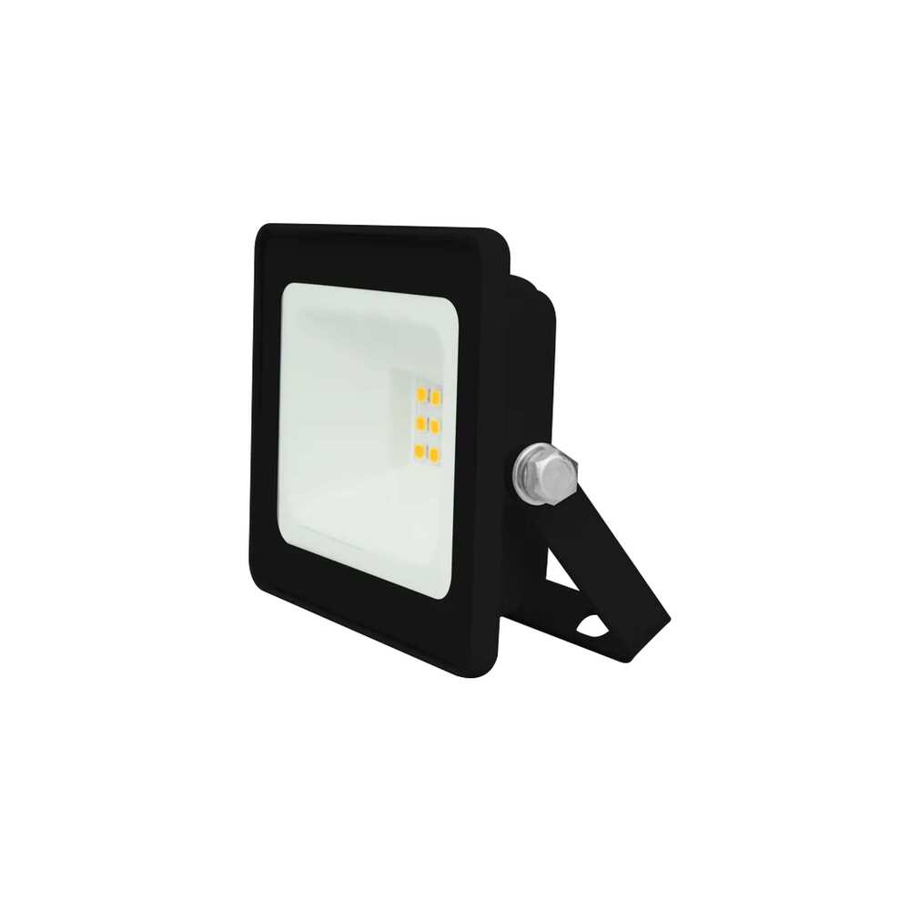 REFLECTOR LED RECTANGULAR PLANO SOBREPONER DIRIGIBLE 10W 120 NEGRO CRISTAL TEMPLADO BLANCO CALIDO C 100-240V IP65 ILUMILEDS