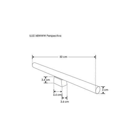LAMPARA TIPO S14 SOBREPONER LED 8W BLANCO CALIDO 270 CUERPO PVC BASE DE SUJECION INCLUIDA 110-130V IP20 ILUMILEDS