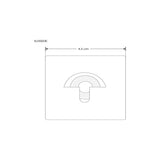 LUMINARIO DE PARED EMPOTRAR SEMICIRCULAR LED BLANCO 2.5W BLANCO CALIDO SALIDA PUNTUAL 85-265V IP20 ILUMILEDS