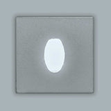 LUMINARIO DE PARED EMPOTRAR CUADRADO LED BLANCO 2.5W BLANCO CALIDO SALIDA PUNTUAL OVALADA 85-265V  IP20 ILUMILEDS