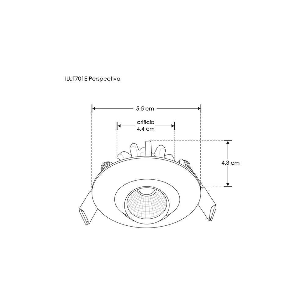 DOWNLIGHT RED DIR 3W BCALIDO 85-265V