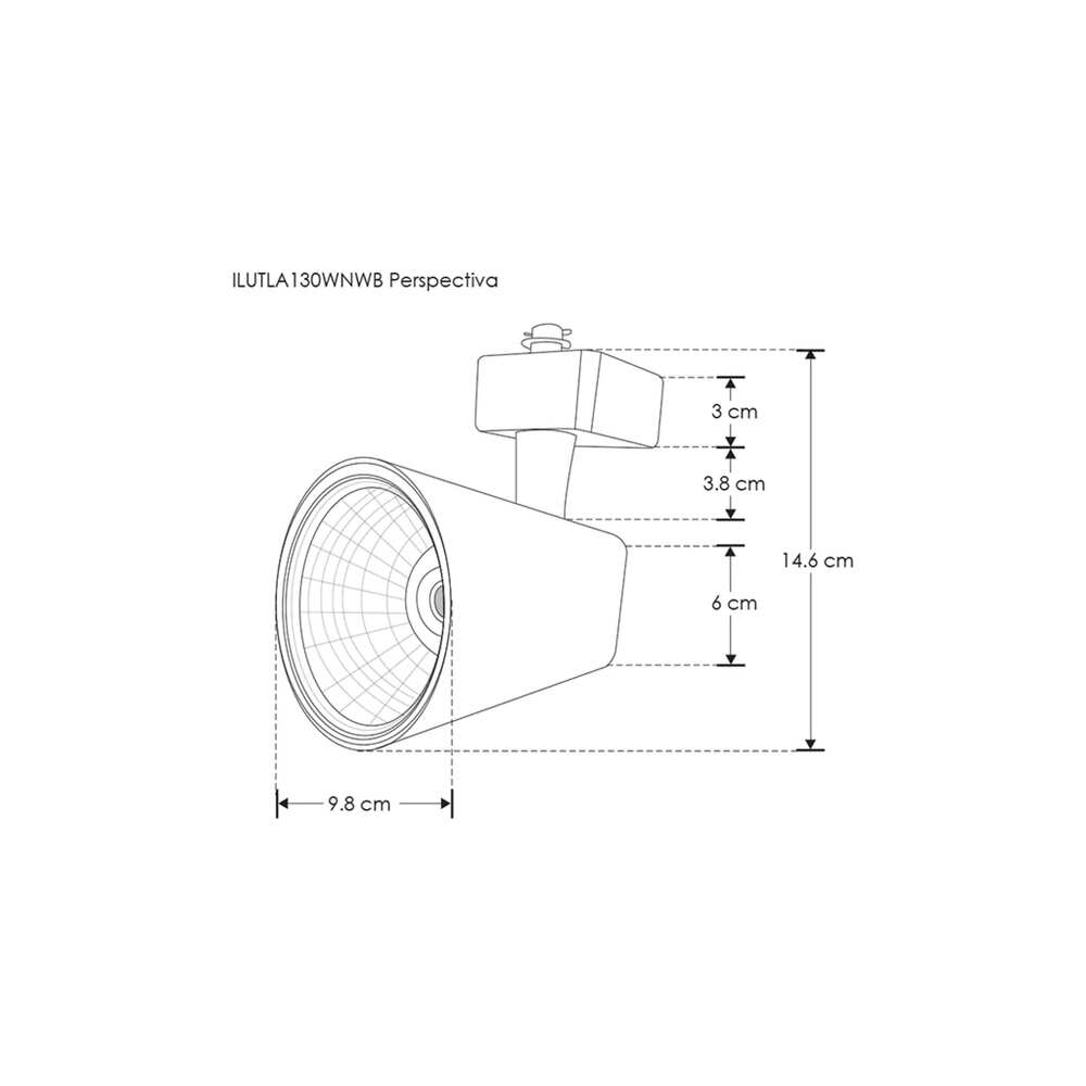 LUMINARIO P/RIEL LED BLANCO 30W BN 35 85-265V IP20 ILUMILEDS