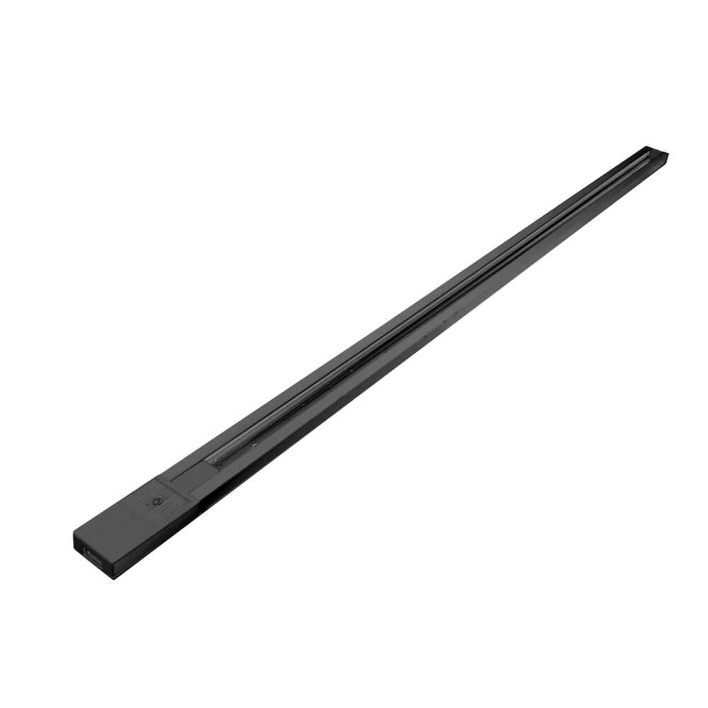 RIEL ELECTRIFICADO NEGRO 1 CIRCUITO 97.3CM CON TAPA INICIAL Y FINAL 85-265V IP20 ILUMILEDS