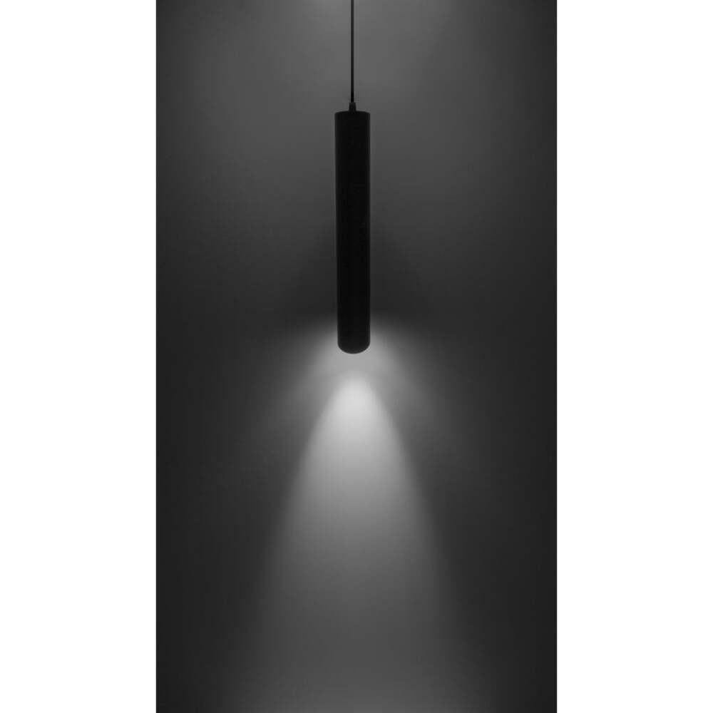 LUMINARIO TUBULAR SUSPENDER NEGRO/DORADO P/GU10 MAX 50W 120 6CM DIAM * 30CM ALTO 1M CABLE IP20 ILUMILEDS