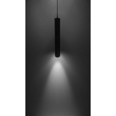LUMINARIO TUBULAR SUSPENDER NEGRO/DORADO P/GU10 MAX 50W 120 6CM DIAM * 30CM ALTO 1M CABLE IP20 ILUMILEDS