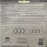 KIT DE 4 PLACAS DECORA PLUS DE 3 MODULOS COLOR BLANCO LEVITON