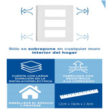 KIT DE 4 PLACAS DECORA PLUS DE 3 MODULOS COLOR BLANCO LEVITON